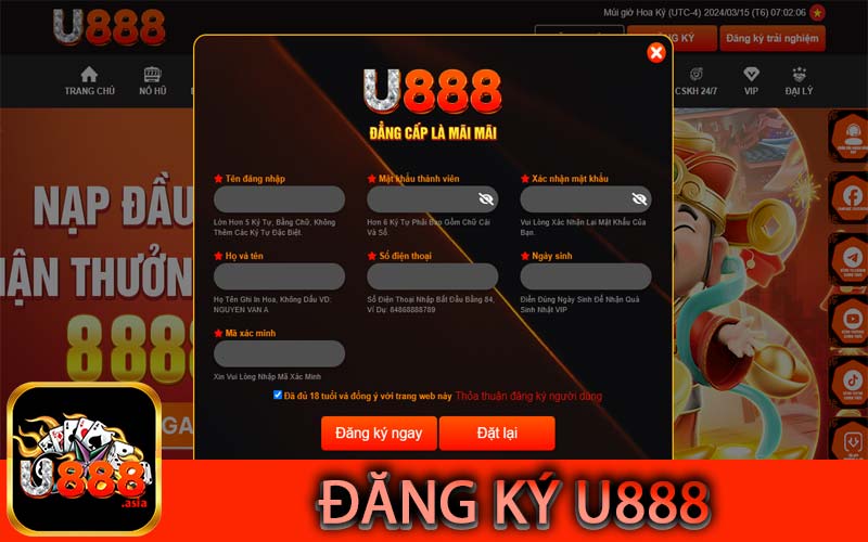Đăng ký U888