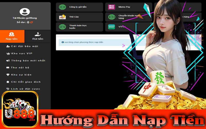 Hướng dẫn nạp tiền u888
